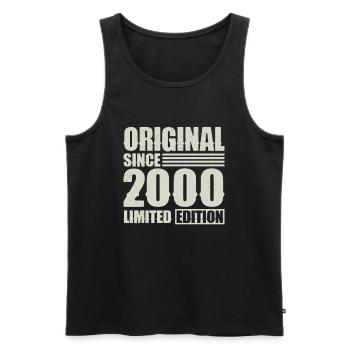 Original since 2000 Geburtstag 24 Jahre - Männer Premium Bio Tank Top - Schwarz - Vorne - Michal (187cm)