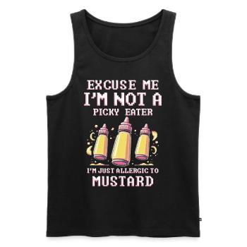 Senfallergie I'm Just Allergic To Mustard - Männer Premium Bio Tank Top - Schwarz - Vorne - Michal (187cm)
