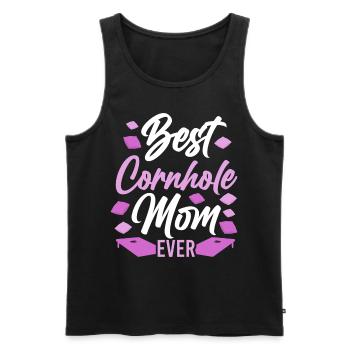 Cornhole Team Bean Bag Player - Männer Premium Bio Tank Top - Schwarz - Vorne - Michal (187cm)