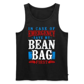 Cornhole Team Bean Bag Player - Männer Premium Bio Tank Top - Schwarz - Vorne - Michal (187cm)