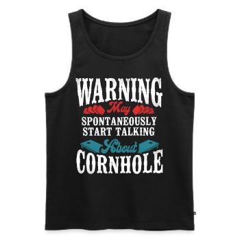 Cornhole Team Bean Bag Player - Männer Premium Bio Tank Top - Schwarz - Vorne - Michal (187cm)