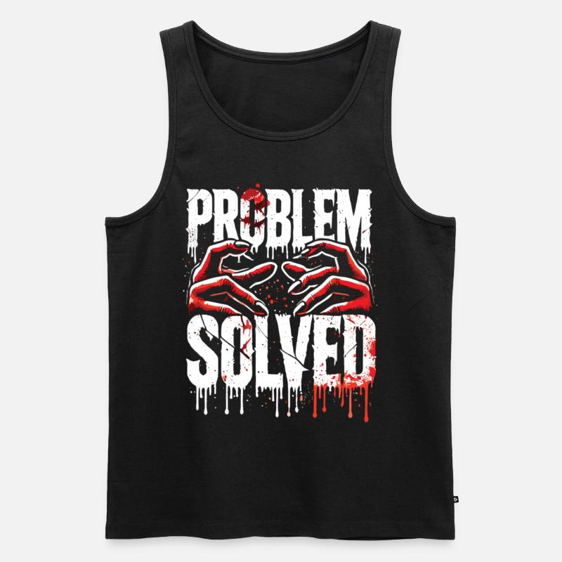 Shocking Solution - Problem Solved - Men's Premium Organic Tank Top - black