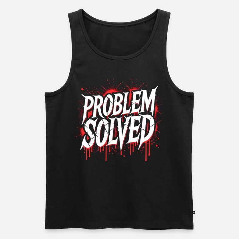 Problem Gelöst - Problem Solved - Männer Premium Bio Tank Top - Schwarz
