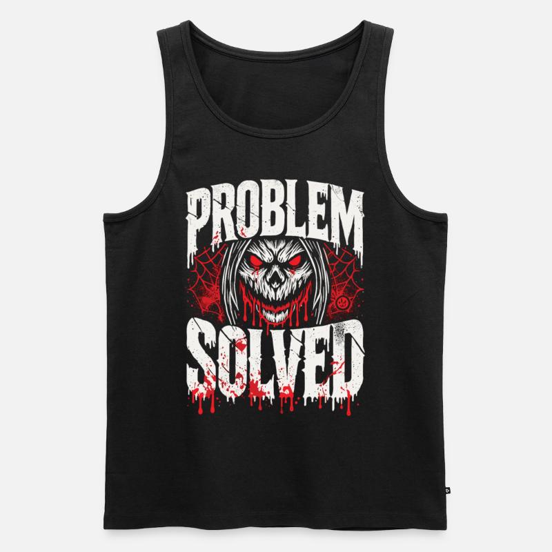 Blutige Lösung - Problem Solved - Männer Premium Bio Tank Top - Schwarz