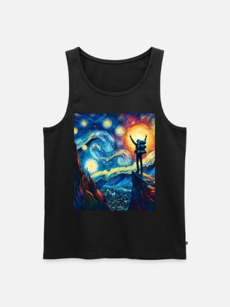 Backpacker Backpacking Camping Hiking Sternennach - Men's Premium Organic Tank Top - black