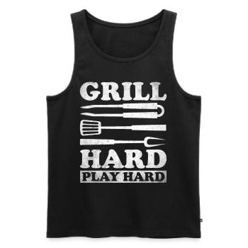 Grilling Barbecue Grill Party Grill Professional BBQ - Men's Premium Organic Tank Top - black - Front - AI Model Male 178 light (178cm)