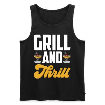 Grilling Barbecue Grill Party Grill Professional BBQ - Men's Premium Organic Tank Top - black - Front - AI Model Male 178 light (178cm)