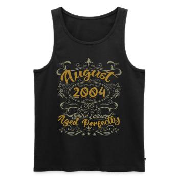 August 2004 August Birthday Gift 2004 August 2004 - Men's Premium Organic Tank Top - black - Front - Michal (187cm)