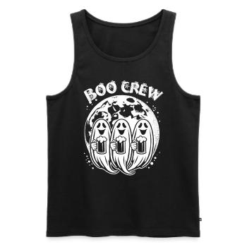 Boo Crew : Les fantômes célèbrent Halloween avec de la bière - Débardeur bio Premium Homme - noir - Devant - Michal (187cm)