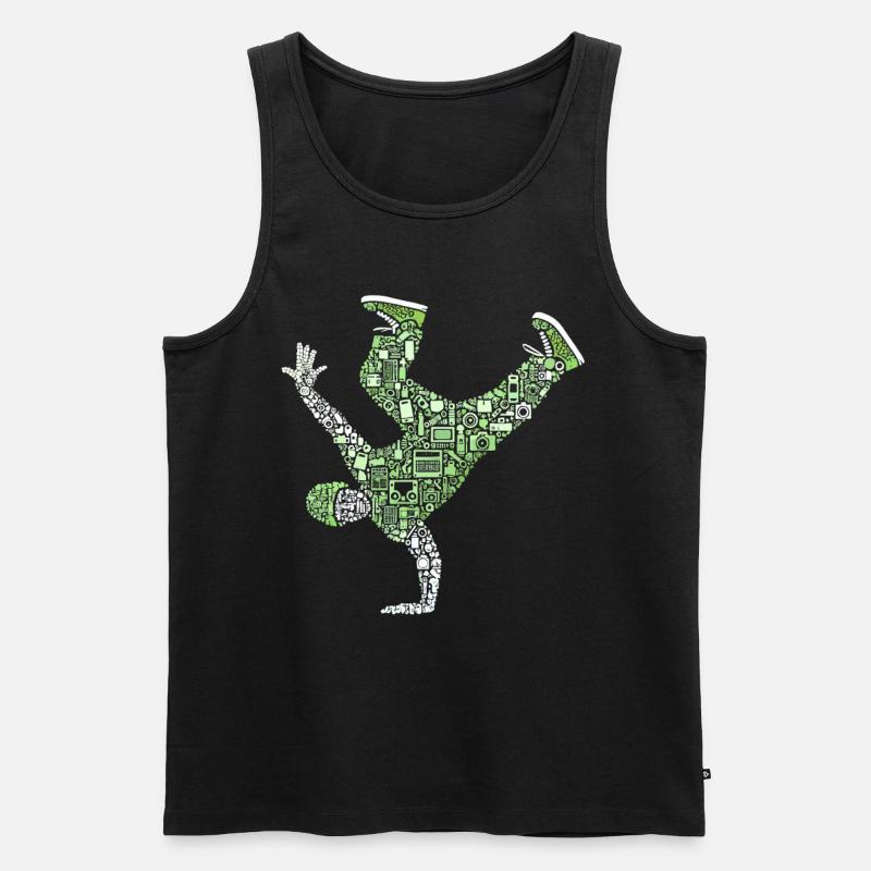 Breakdance, Breakdancer, Breakdancing, Hip Hop - Débardeur bio Premium Homme - noir