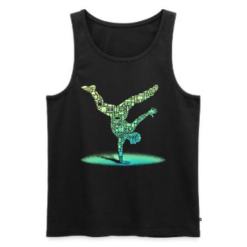 Breakdance, Breakdancer, Breakdancing, Hip Hop - Débardeur bio Premium Homme - noir - Devant - Michal (187cm)