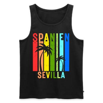 Seville Andalusia Spain Holiday Idea - Men's Premium Organic Tank Top - black - Front - AI Model Male 178 light (178cm)