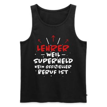Lehrer Spruch Unterricht Lustiges Lehrer Geschenk - Männer Premium Bio Tank Top - Schwarz - Vorne - AI Model Male 178 light (178cm)