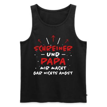 Schreiner Spruch Beruf Lustiges Schreiner Geschenk - Männer Premium Bio Tank Top - Schwarz - Vorne - Michal (187cm)
