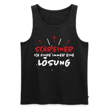 Schreiner Spruch Beruf Lustiges Schreiner Geschenk - Männer Premium Bio Tank Top - Schwarz - Vorne - Michal (187cm)