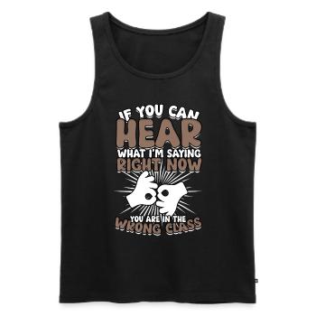 ASL Dolmetscher Gebärdensprache - Männer Premium Bio Tank Top - Schwarz - Vorne - AI Model Male 178 light (178cm)