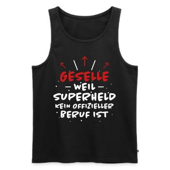 Geselle Spruch Lustiges Gesellenprüfung Geschenk - Männer Premium Bio Tank Top - Schwarz - Vorne - Michal (187cm)