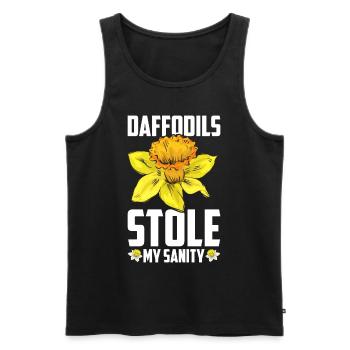 Daffodils Flower Daffodil Daffodils - Men's Premium Organic Tank Top - black - Front - AI Model Male 178 light (178cm)