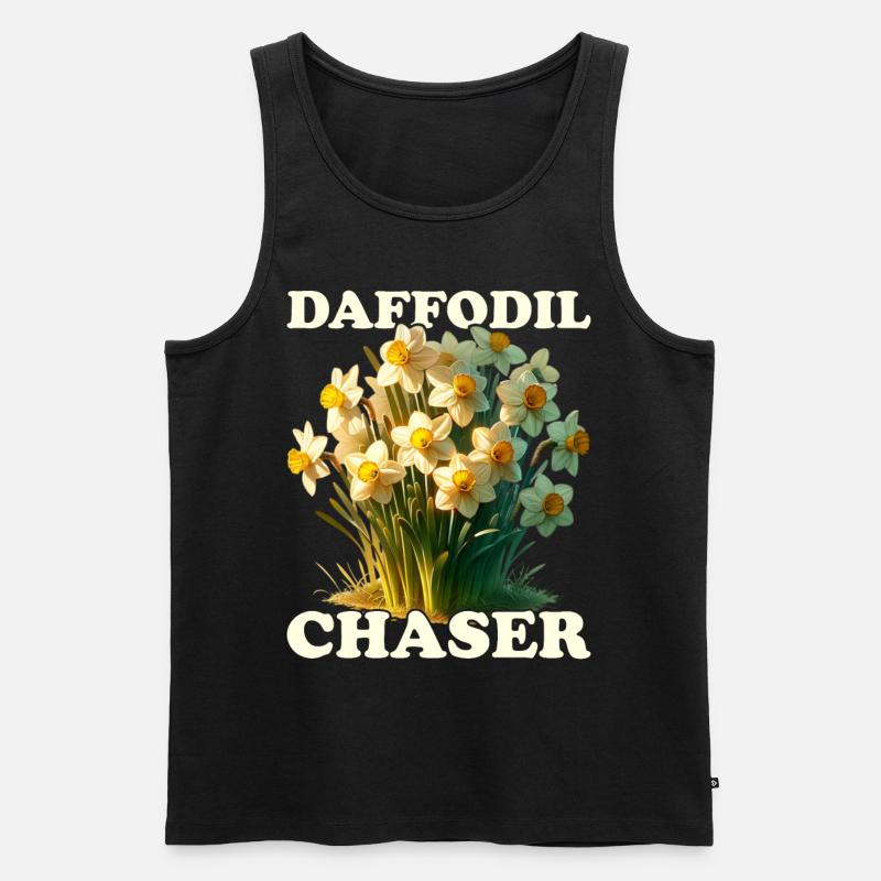 Daffodils Flower Daffodil Daffodils - Men's Premium Organic Tank Top - black