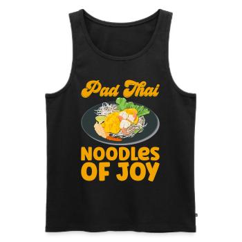 Pad Thai Cuisine thaïlandaise Cuisine thaïlandaise - Débardeur bio Premium Homme - noir - Devant - AI Model Male 178 light (178cm)