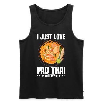 Pad Thai Cuisine thaïlandaise Cuisine thaïlandaise - Débardeur bio Premium Homme - noir - Devant - AI Model Male 178 light (178cm)