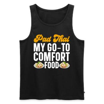 Pad Thai Cuisine thaïlandaise Cuisine thaïlandaise - Débardeur bio Premium Homme - noir - Devant - AI Model Male 178 light (178cm)