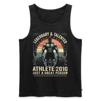 Jahrgang 2010 Fitness Geburtstagsgeschenk 2010 - Männer Premium Bio Tank Top - Schwarz - Vorne - Michal (187cm)
