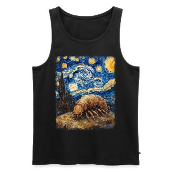 Isopods Starry Night Painting - Men's Premium Organic Tank Top - black - Front - AI Model Male 178 light (178cm)