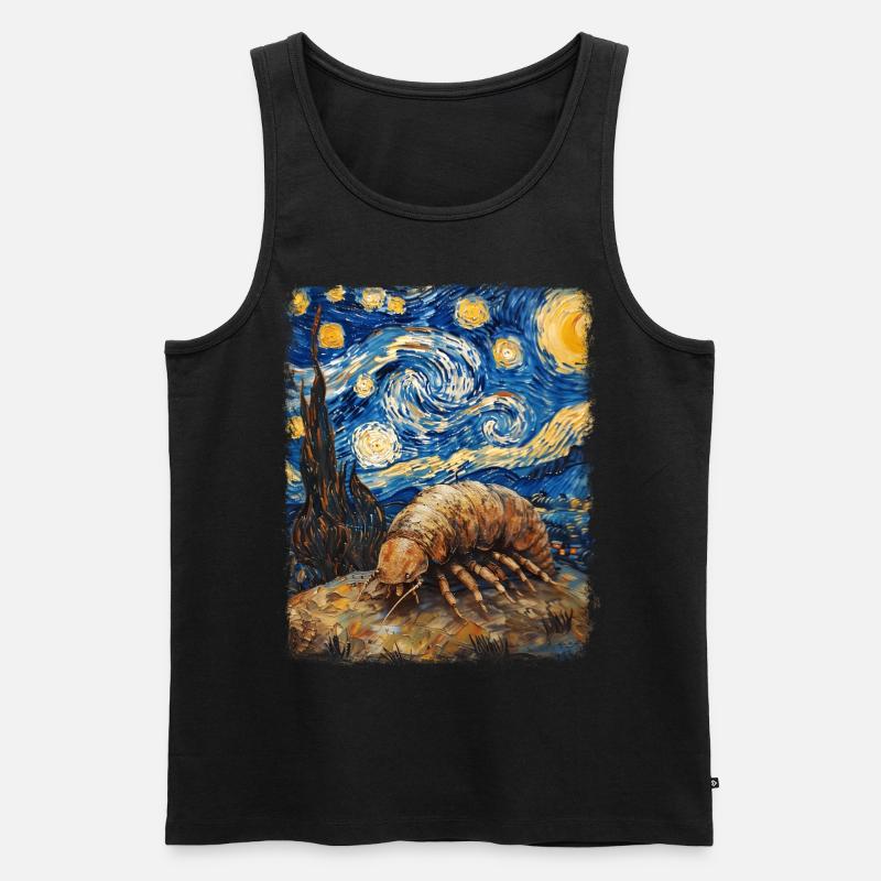 Isopods Sternennacht Gemälde - Männer Premium Bio Tank Top - Schwarz