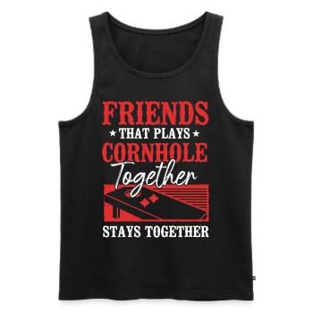 Cornhole Team Bean Bag Player - Männer Premium Bio Tank Top - Schwarz - Vorne - Michal (187cm)