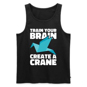 Origami Master Papier Falten Papierkranich Japan - Männer Premium Bio Tank Top - Schwarz - Vorne - AI Model Male 178 light (178cm)