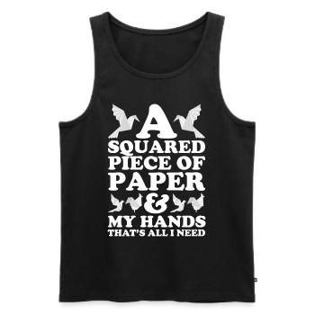 Origami Master Papier Falten Papierkranich Japan - Männer Premium Bio Tank Top - Schwarz - Vorne - AI Model Male 178 light (178cm)