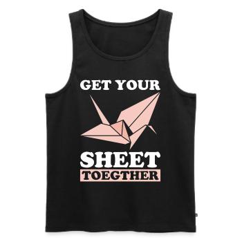 Origami Master Papier Falten Papierkranich Japan - Männer Premium Bio Tank Top - Schwarz - Vorne - AI Model Male 178 light (178cm)