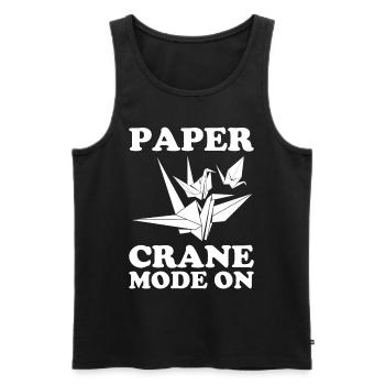Origami Master Papier Falten Papierkranich Japan - Männer Premium Bio Tank Top - Schwarz - Vorne - AI Model Male 178 light (178cm)