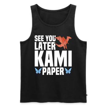 Origami Master Papier Falten Papierkranich Japan - Männer Premium Bio Tank Top - Schwarz - Vorne - AI Model Male 178 light (178cm)