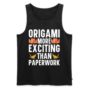 Origami Master Papier Falten Papierkranich Japan - Männer Premium Bio Tank Top - Schwarz - Vorne - AI Model Male 178 light (178cm)