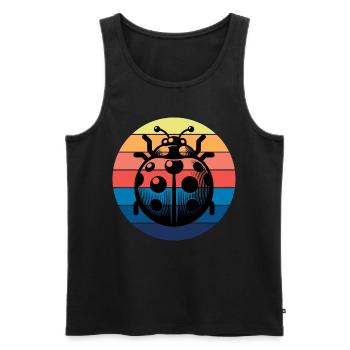 Marienkäfer - Männer Premium Bio Tank Top - Schwarz - Vorne - Michal (187cm)