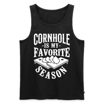 Cornhole Team Bean Bag Player - Männer Premium Bio Tank Top - Schwarz - Vorne - Michal (187cm)