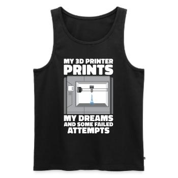 3D Printer Filament 3D Printing 3D Printing 3D Printer - Men's Premium Organic Tank Top - black - Front - AI Model Male 178 light (178cm)