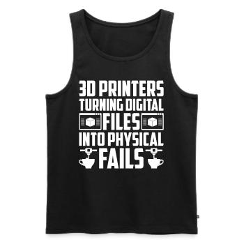 3D Printer Filament 3D Printing 3D Printing 3D Printer - Men's Premium Organic Tank Top - black - Front - AI Model Male 178 light (178cm)