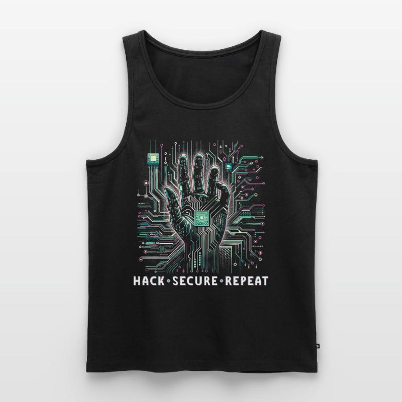 Penetrationstester Hack Secure Repeat Männer Premium Bio Tank Top