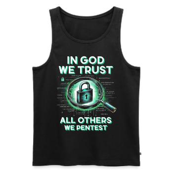 Penetration tester - Men's Premium Organic Tank Top - charcoal grey - Front - Alexander (188cm)