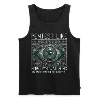 Penetrationstester Pentest like nobody's watching - Männer Premium Bio Tank Top - Schwarz - Vorne - AI Model Male 178 light (178cm)