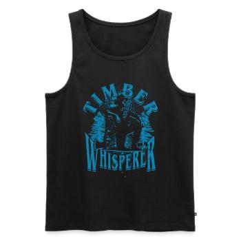 Holzfäller Baumfäller Timber whisperer - Männer Premium Bio Tank Top - Schwarz - Vorne - AI Model Male 178 light (178cm)