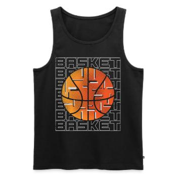 Basketball Basketballer - Männer Premium Bio Tank Top - Schwarz - Vorne - Michal (187cm)