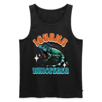 Leguan - Männer Premium Bio Tank Top - Schwarz - Vorne - AI Model Male 178 light (178cm)