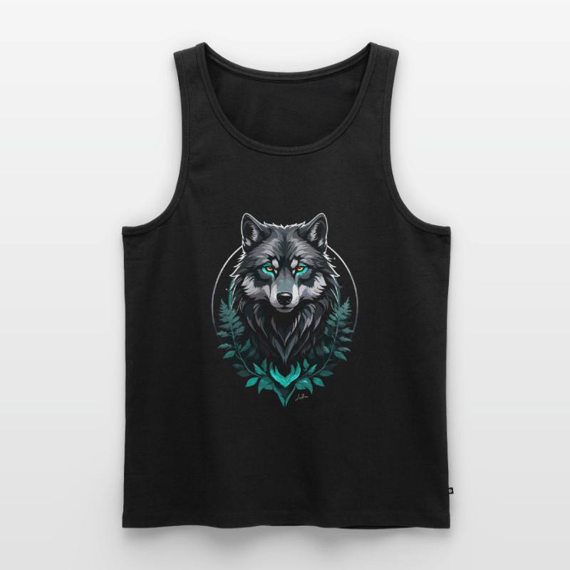 Wald Arktischer Wolf Männer Premium Bio Tank Top
