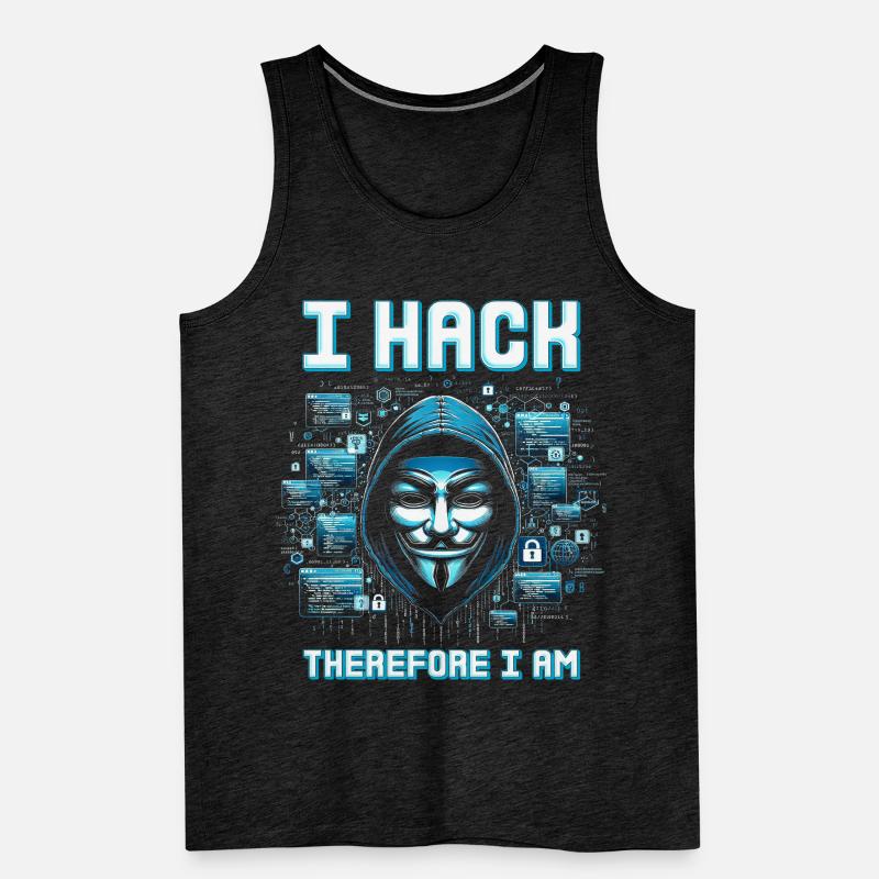 Penetrationstester I hack, therefore I am Männer Premium Bio Tank Top