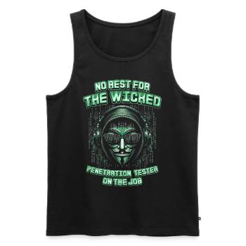 Penetrationstester Penetration Tester - Männer Premium Bio Tank Top - Schwarz - Vorne - AI Model Male 178 light (178cm)