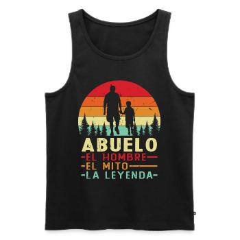 The Man The Myth The Legend Grandfather - Men's Premium Organic Tank Top - black - Front - Michal (187cm)